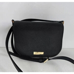 KATE SPADE NEW YORK CROSSBODY PURSE BLACK SAFFIANO LEATHER SMALL